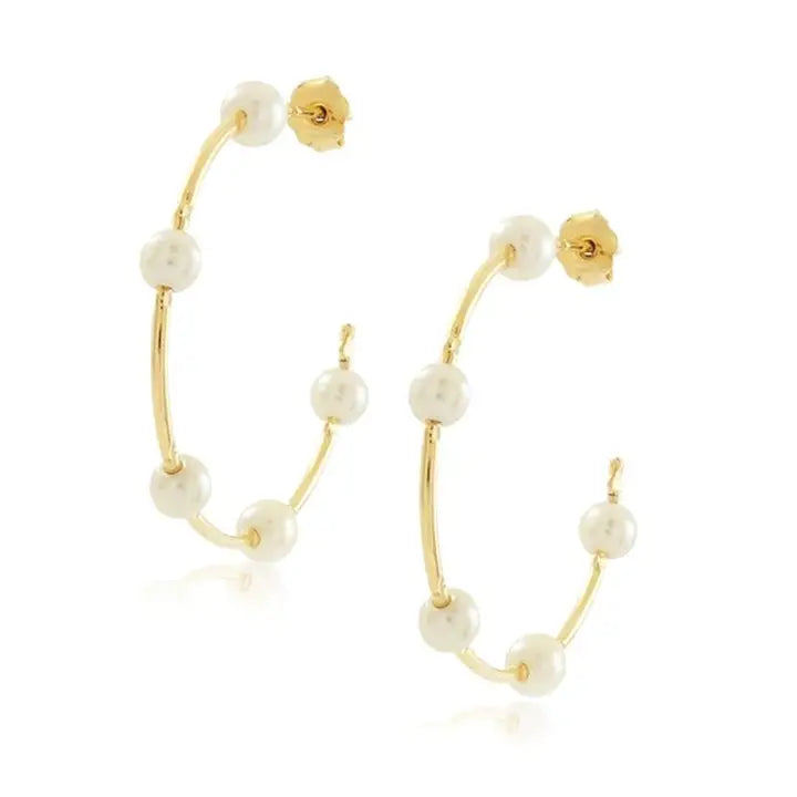 Molly pearl hoops
