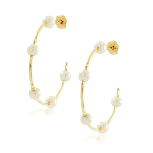 Molly pearl hoops