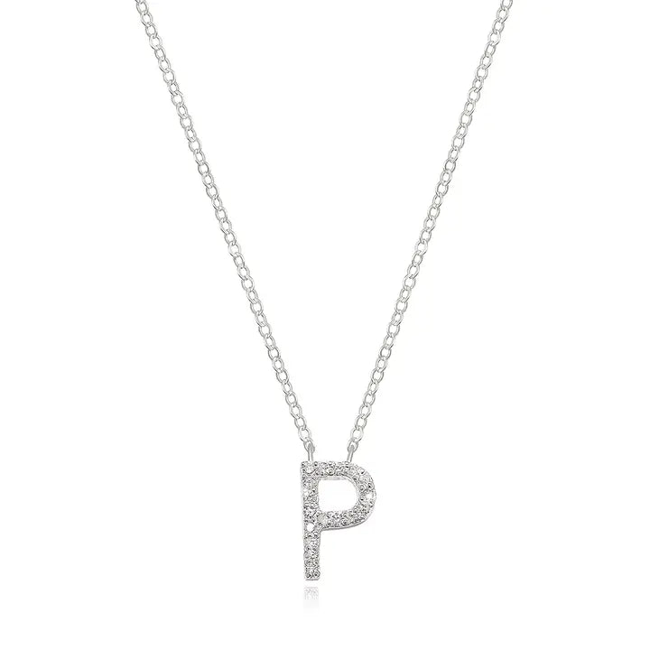 Diamond Initial Necklace "P"