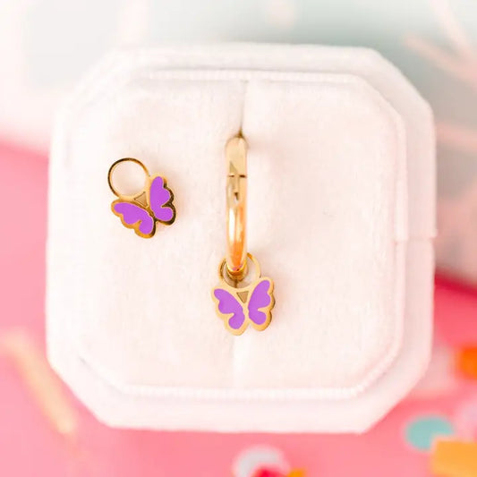 Purple Butterfly Charms