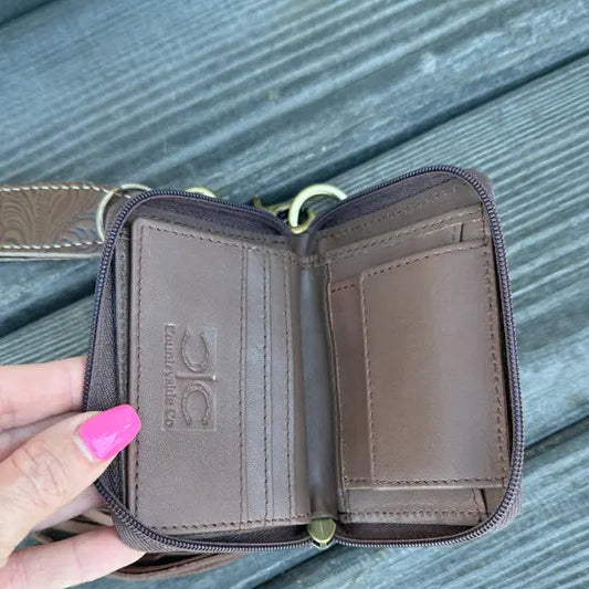 The Saddle Bum Checkered Mini Wallet Keychain