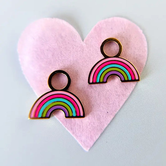 Rainbow Huggie Charms