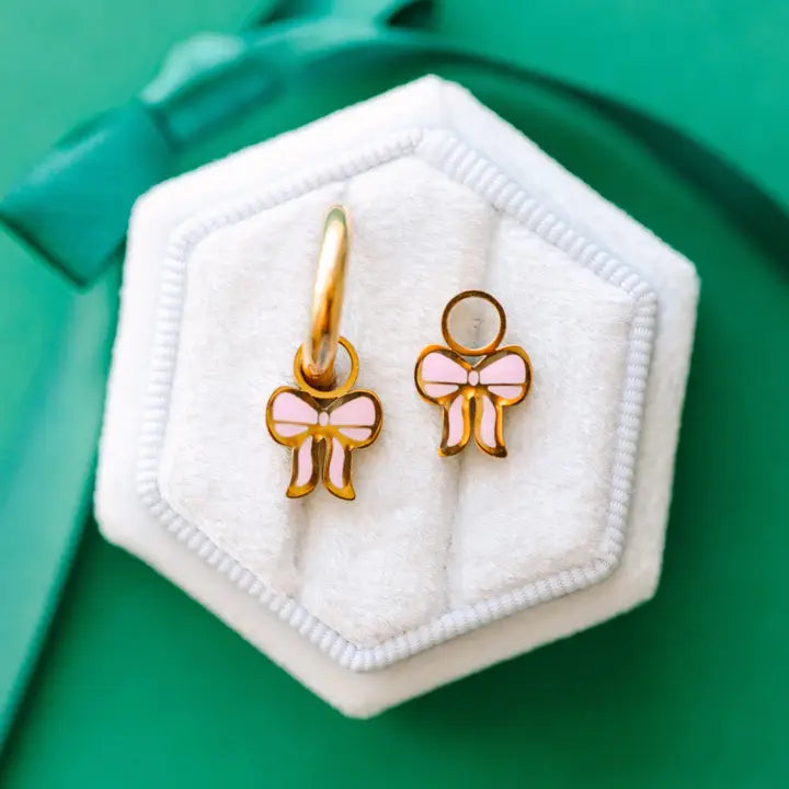 Pink Bow Charms