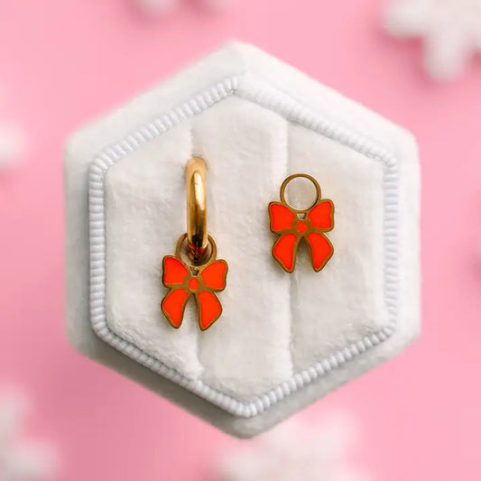 Red Bow Charms