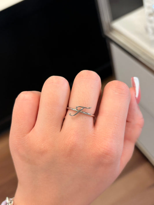 Sterling Silver Initial Ring