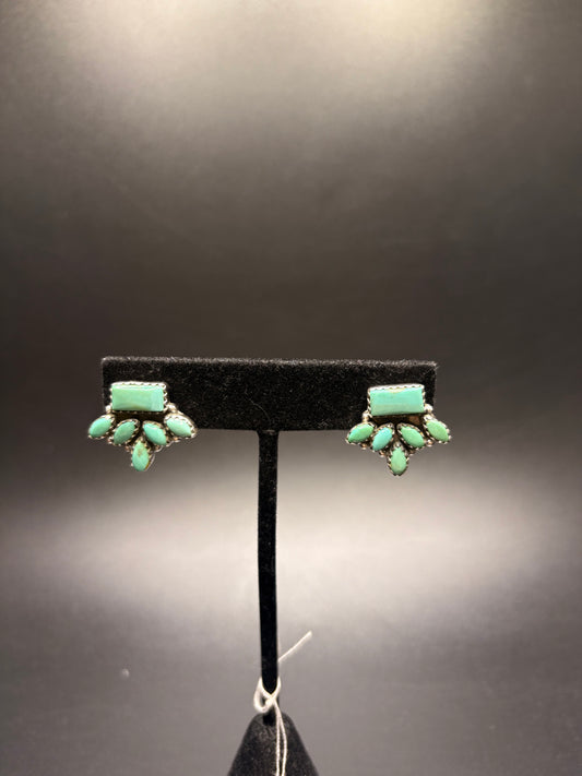Sterling Silver Kingman Turquoise Studs
