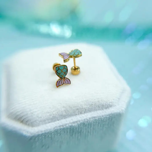 Mermaid Tail Stud Earrings