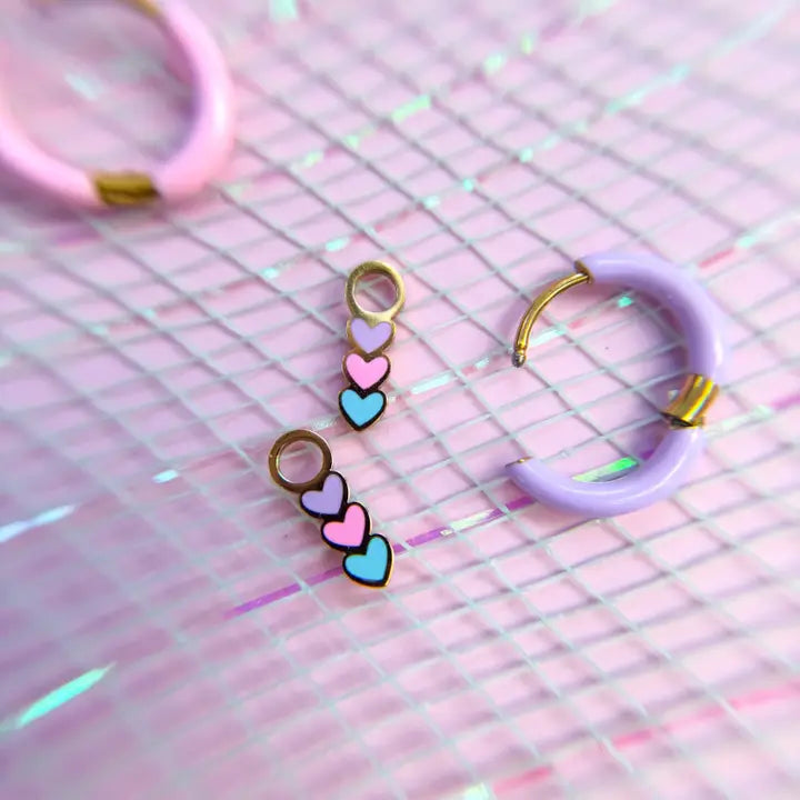 Heart Huggie Charms