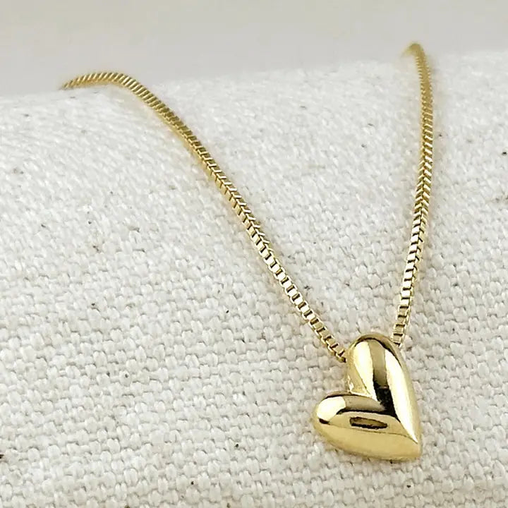 18k Gold Filled Uneven Heart Necklace
