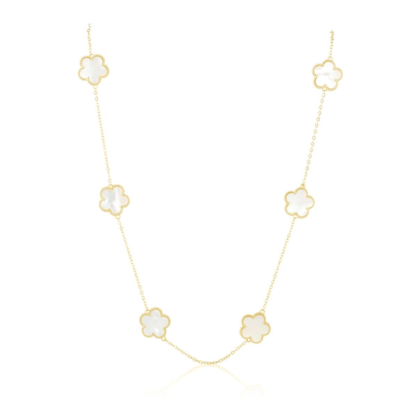 Adeline Clover Necklace Mother Of Pearl
