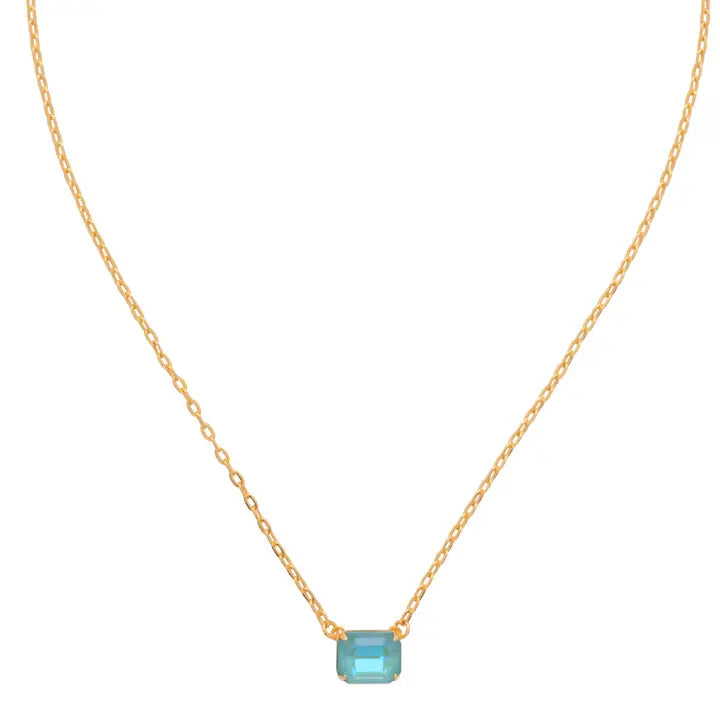 Octavia Single Crystal Pendant Necklace