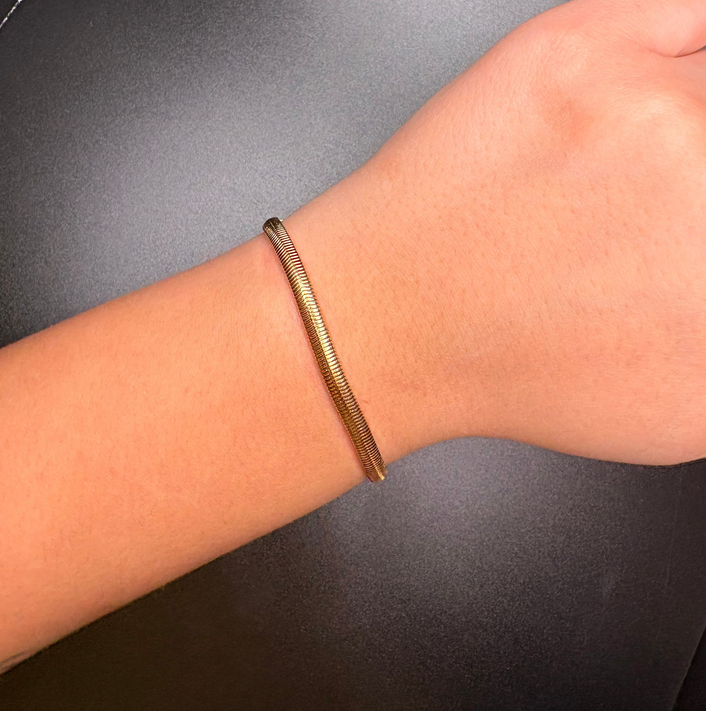 18k Gold-Filled Herringbone Bracelet