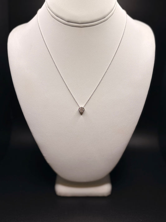 Round cz simple necklace