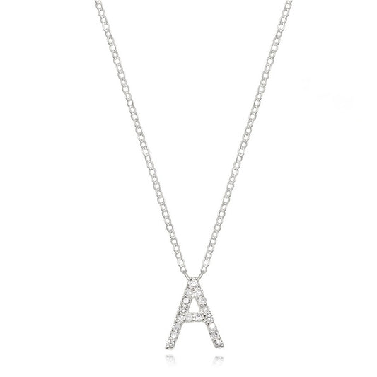 Diamond Initial Necklace "A"