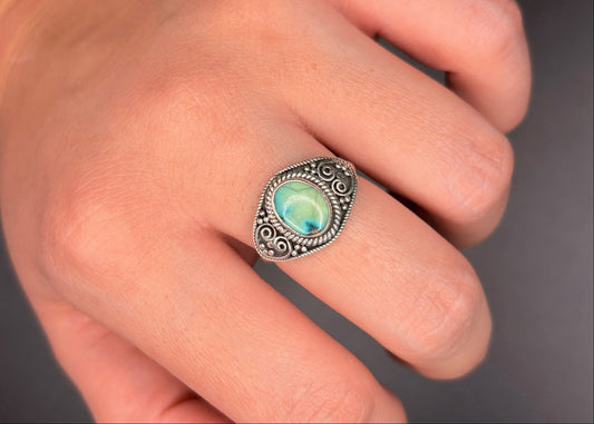 Sterling Silver Genuine Turquoise Ring