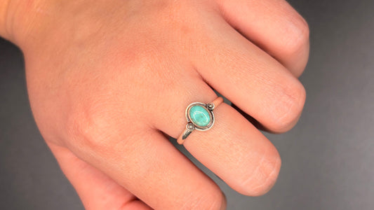 Sterling Silver Genuine Turquoise Ring