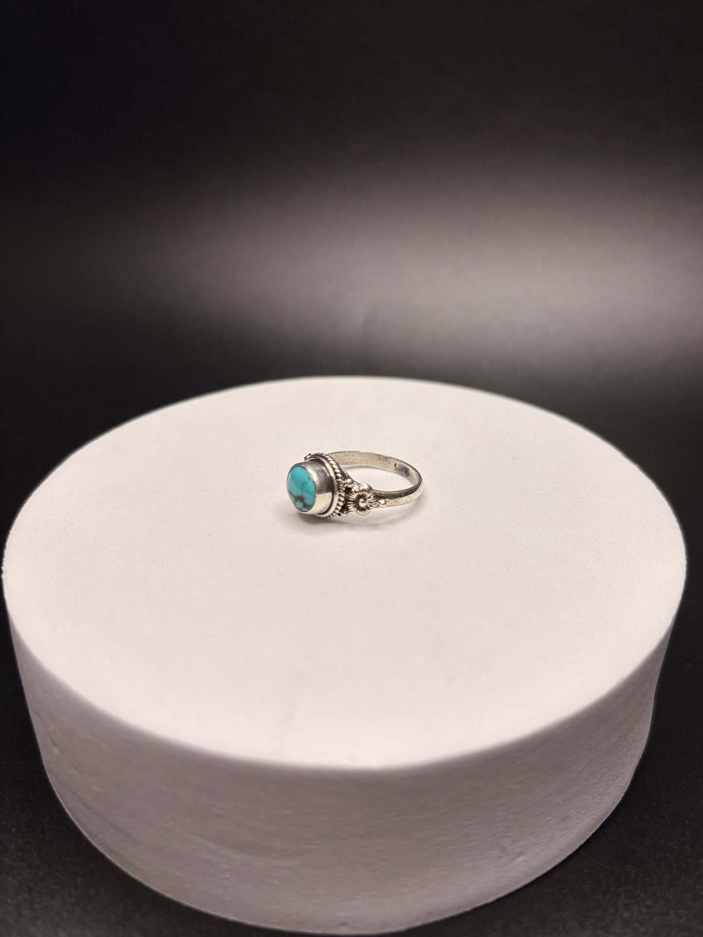 Sterling Silver Genuine Tibetin Turquoise Ring