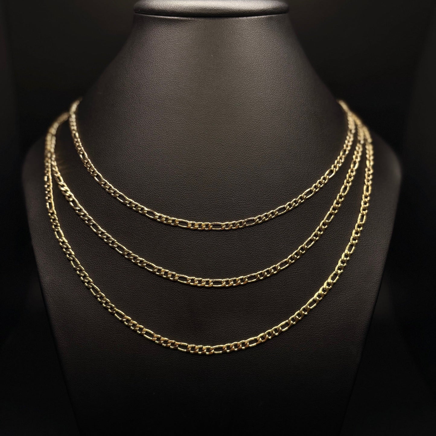 Stainless Steel Gold Figaro Chain