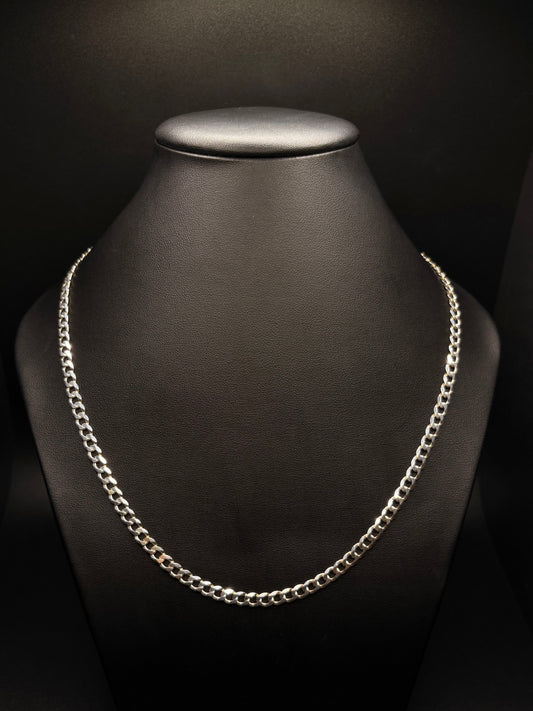 Sterling Silver Flat Cuban Chain