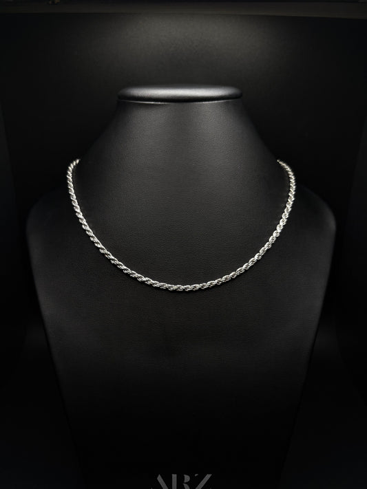 Sterling Silver Diamond Cut Rope Chain
