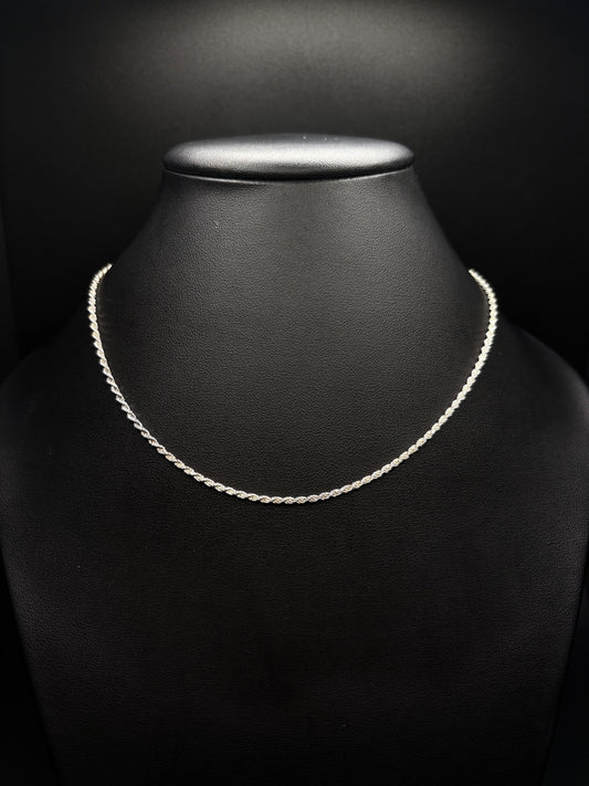 Sterling Silver Rope Chain 1.7mm
