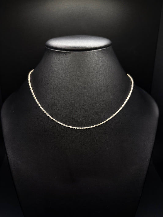 Sterling Silver Rope Chain 1.5mm
