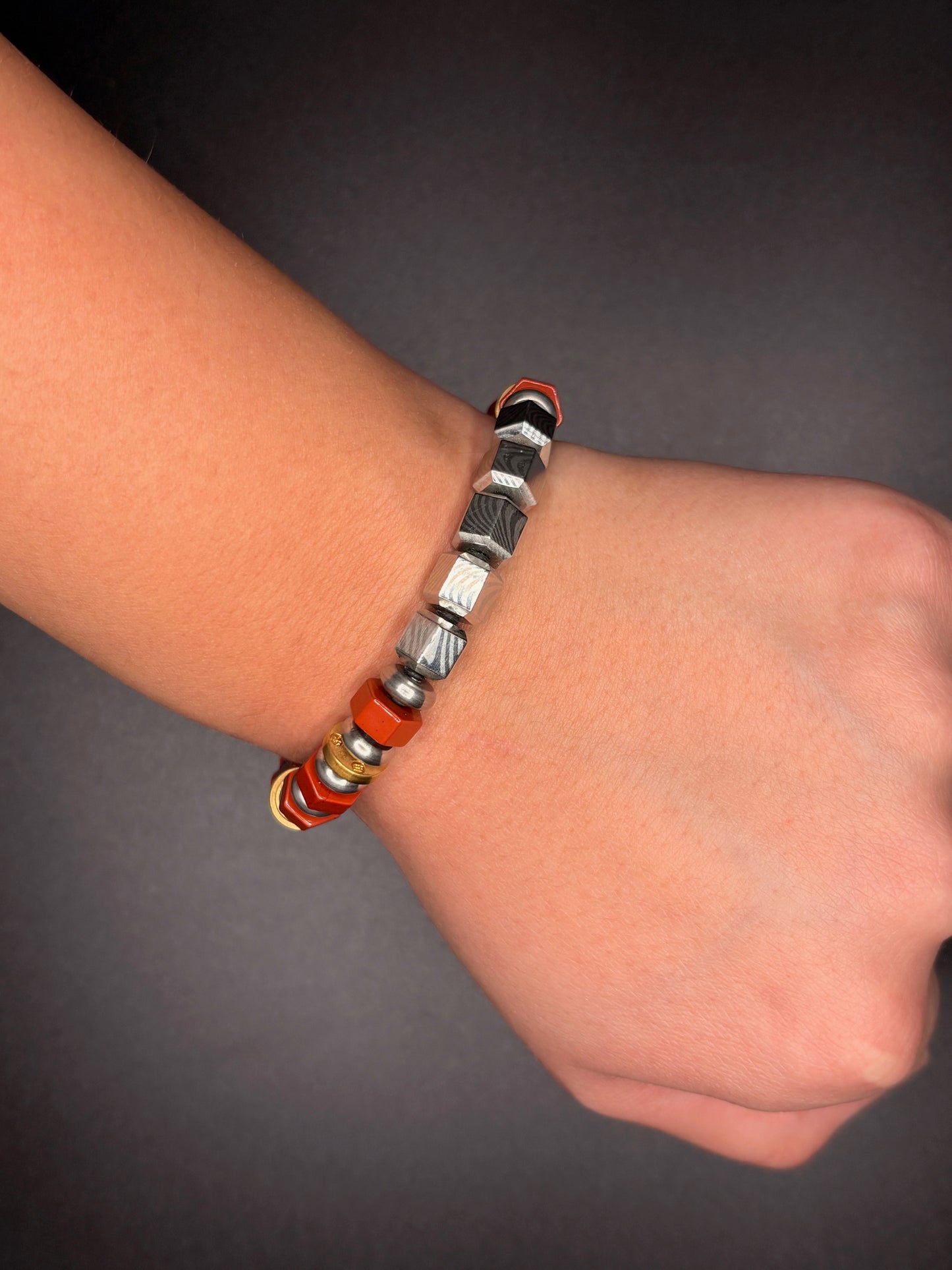 Bushido Bracelet with Sukume and Red Jasper
