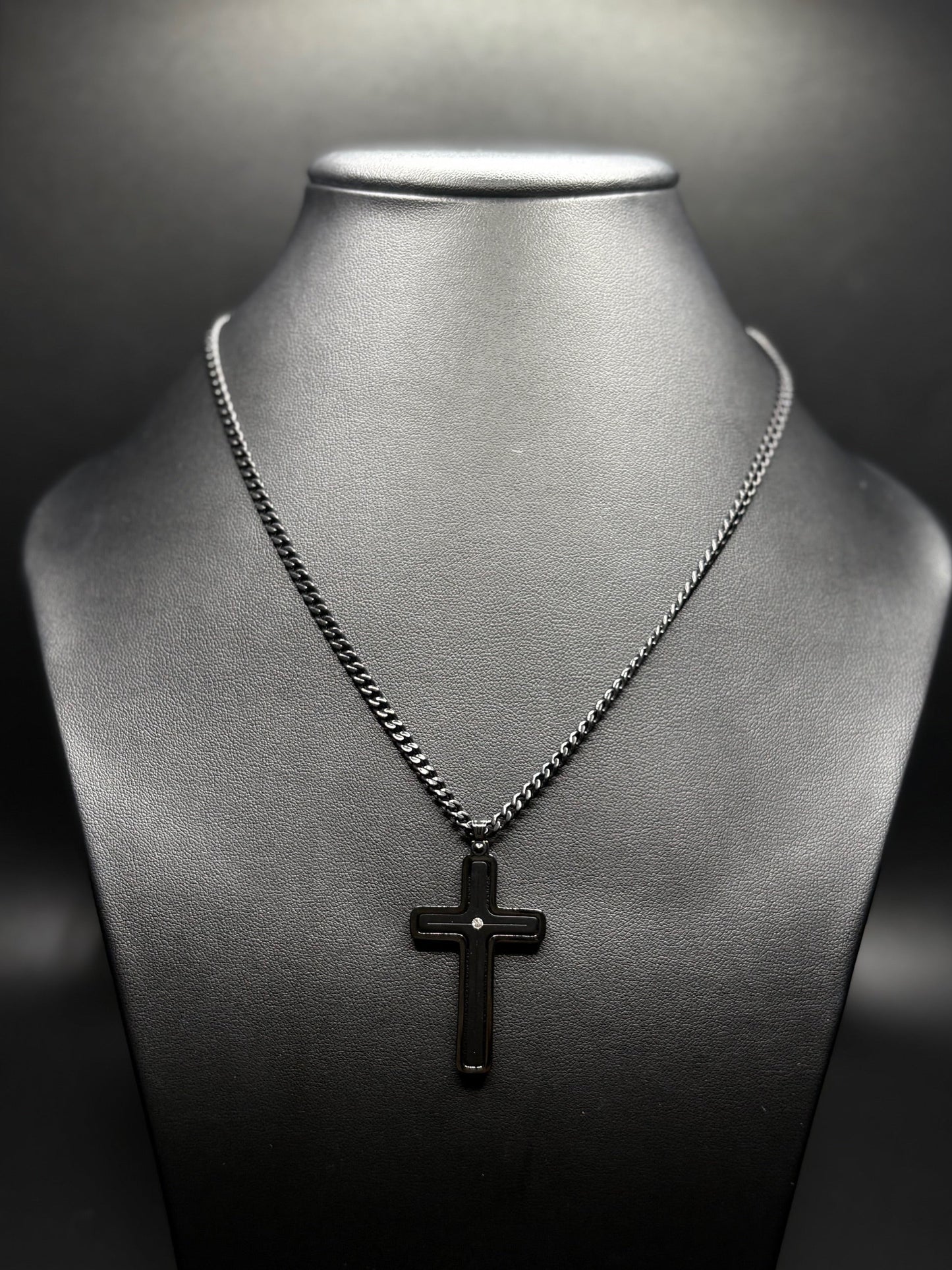PVD Plated Black Spinner Cross