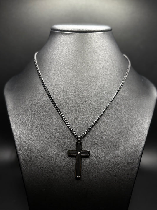 PVD Plated Black Spinner Cross