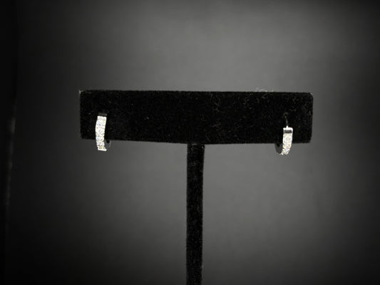 Stainless Steel with CZ Hoops