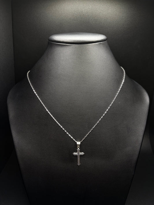 Sterling Silver Textured Cross