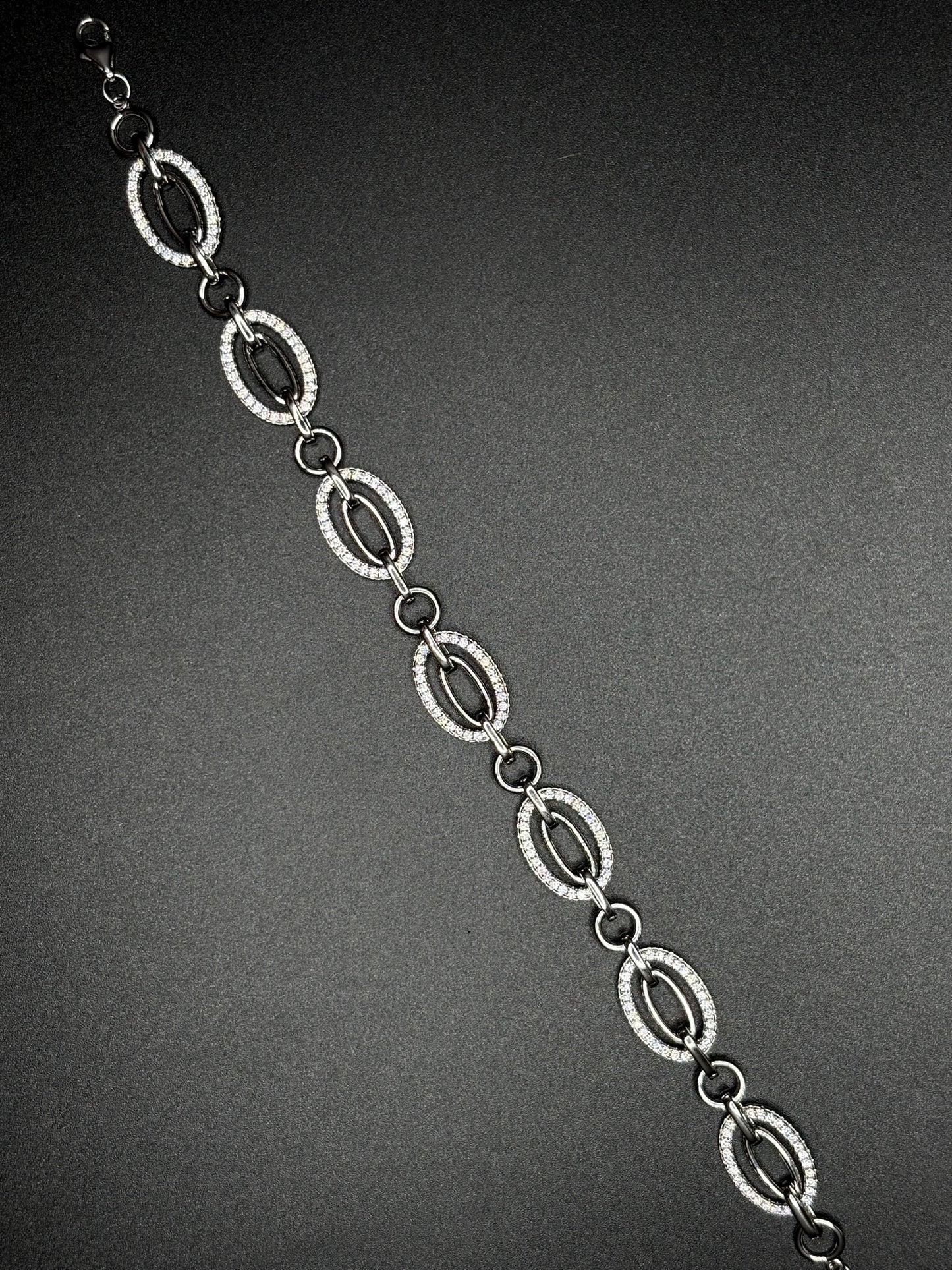 Sterling Silver Bracelet With CZ's