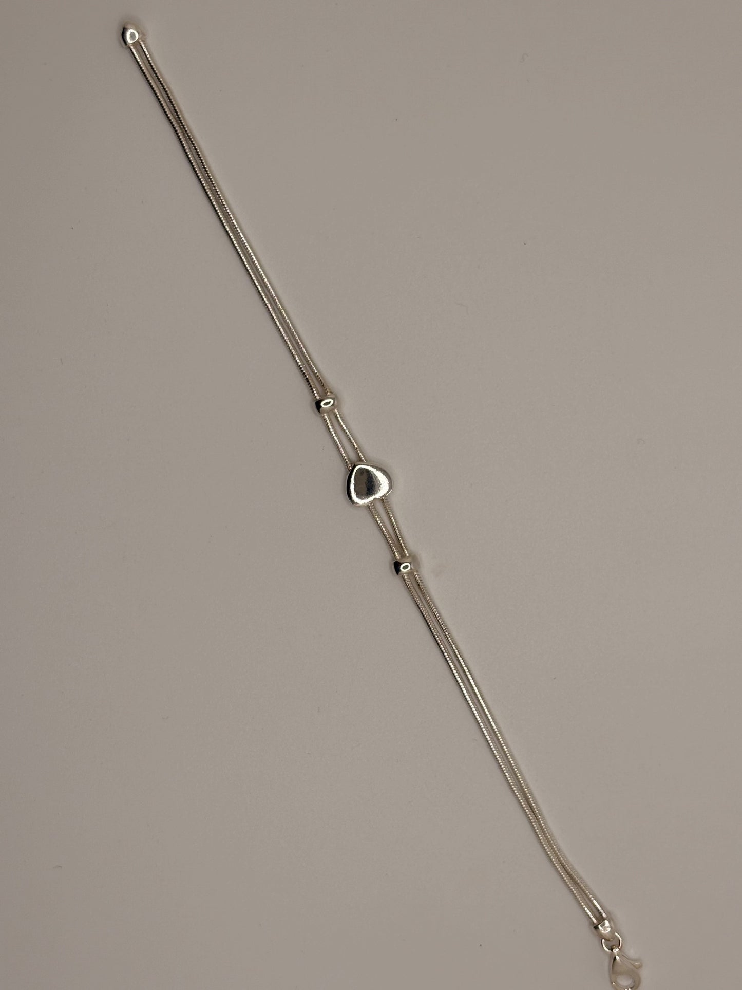 Sterling Silver Heart Charm Bracelet