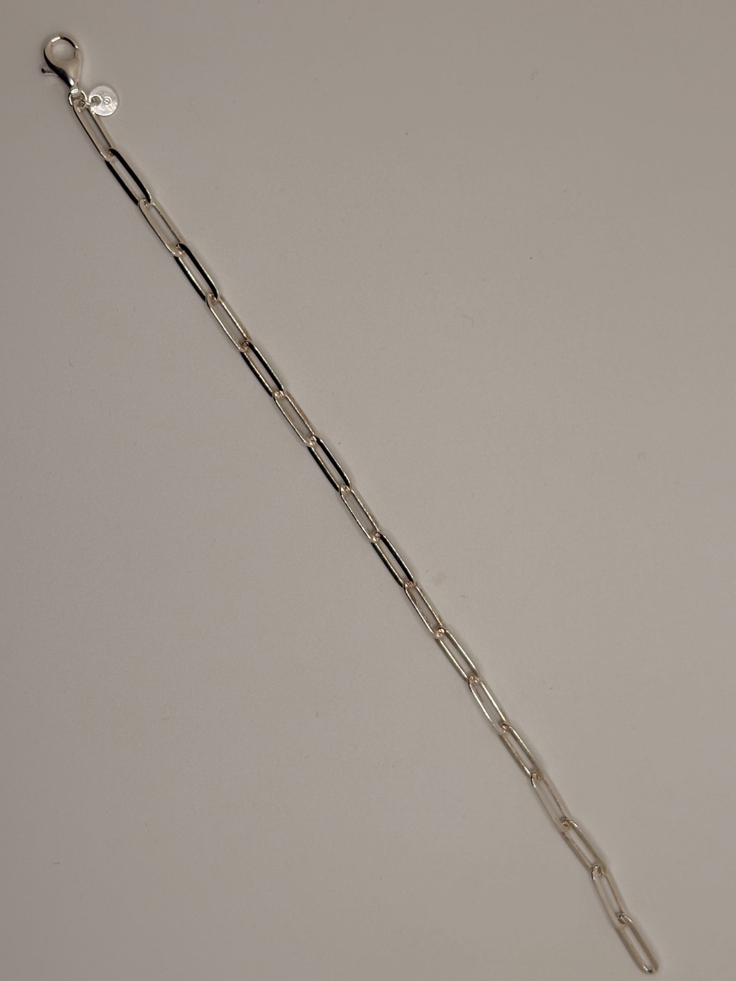 Sterling Silver 4mm Paperclip Bracelet