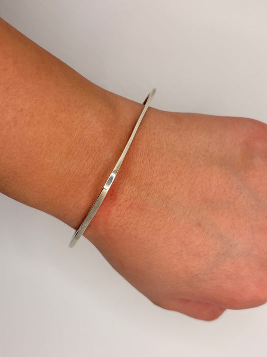 Sterling Silver Square Bangle