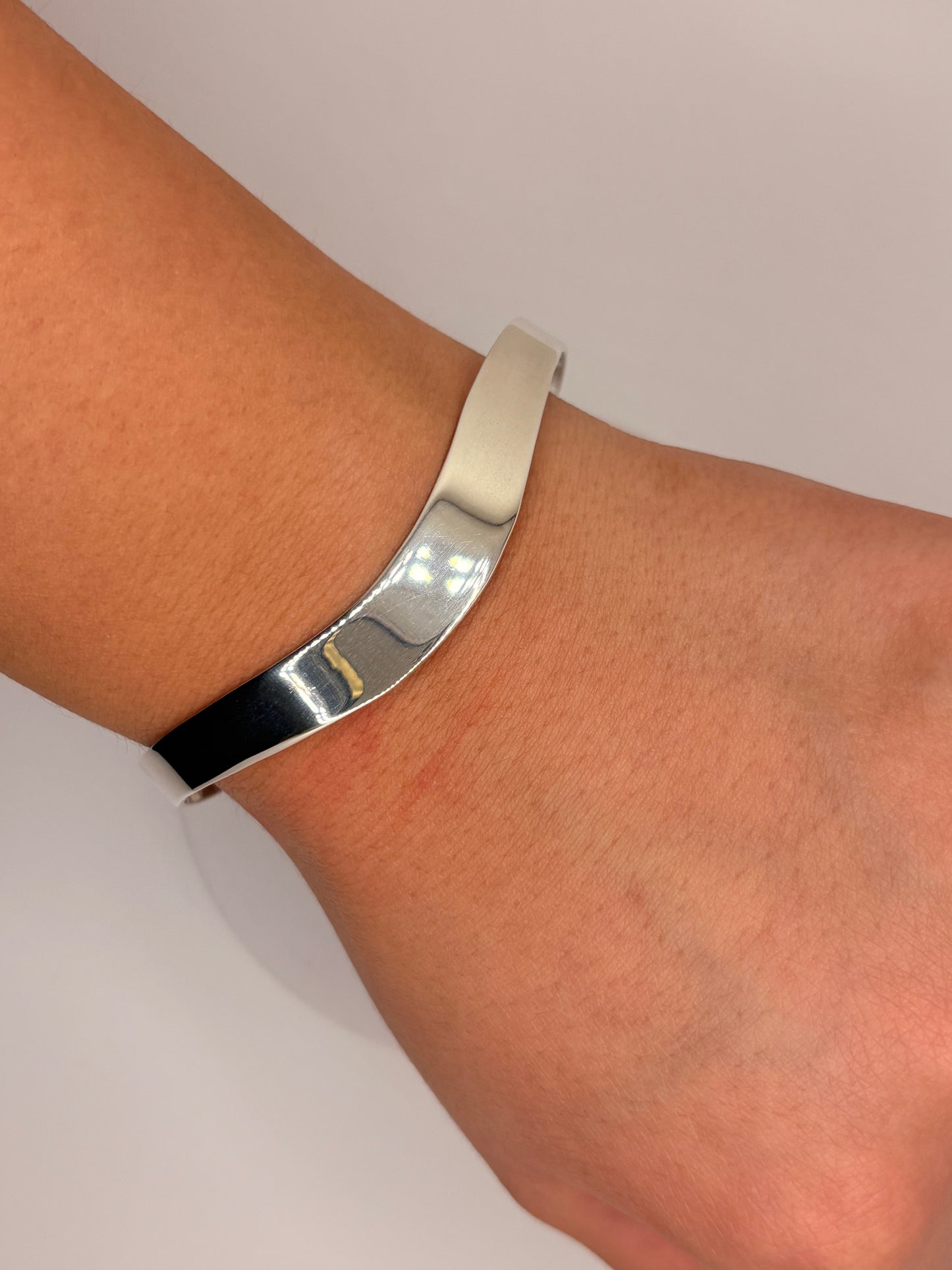 Sterling Silver Smooth Curved Cuff