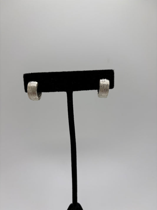 Sterling Silver, Silver Tone Huggies