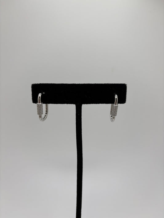 Sterling Silver Paperclip Hoops
