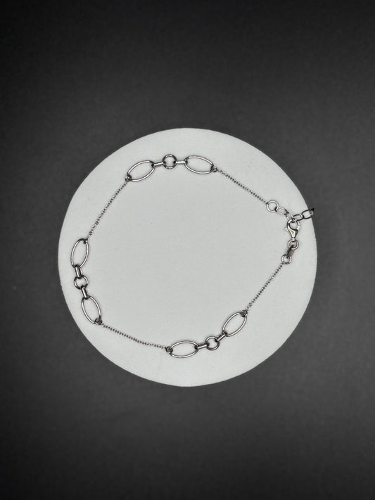Sterling Silver Loop Anklet