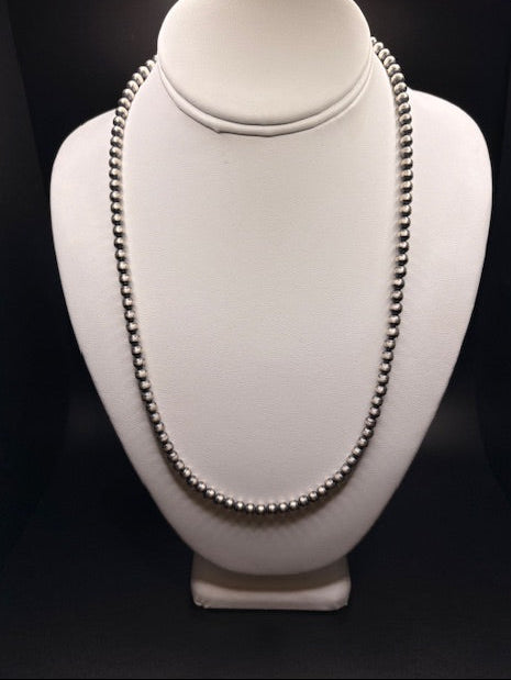 Sterling Silver 5mm Navajo Necklace