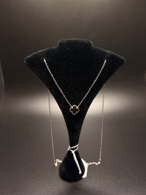 Sterling Silver Clover Necklace