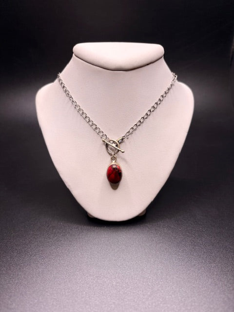 Sterling Silver Dahlia Turquoise Necklace