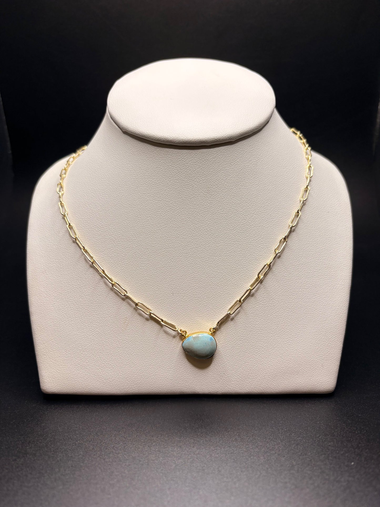 Gold Plated Turquoise Necklace
