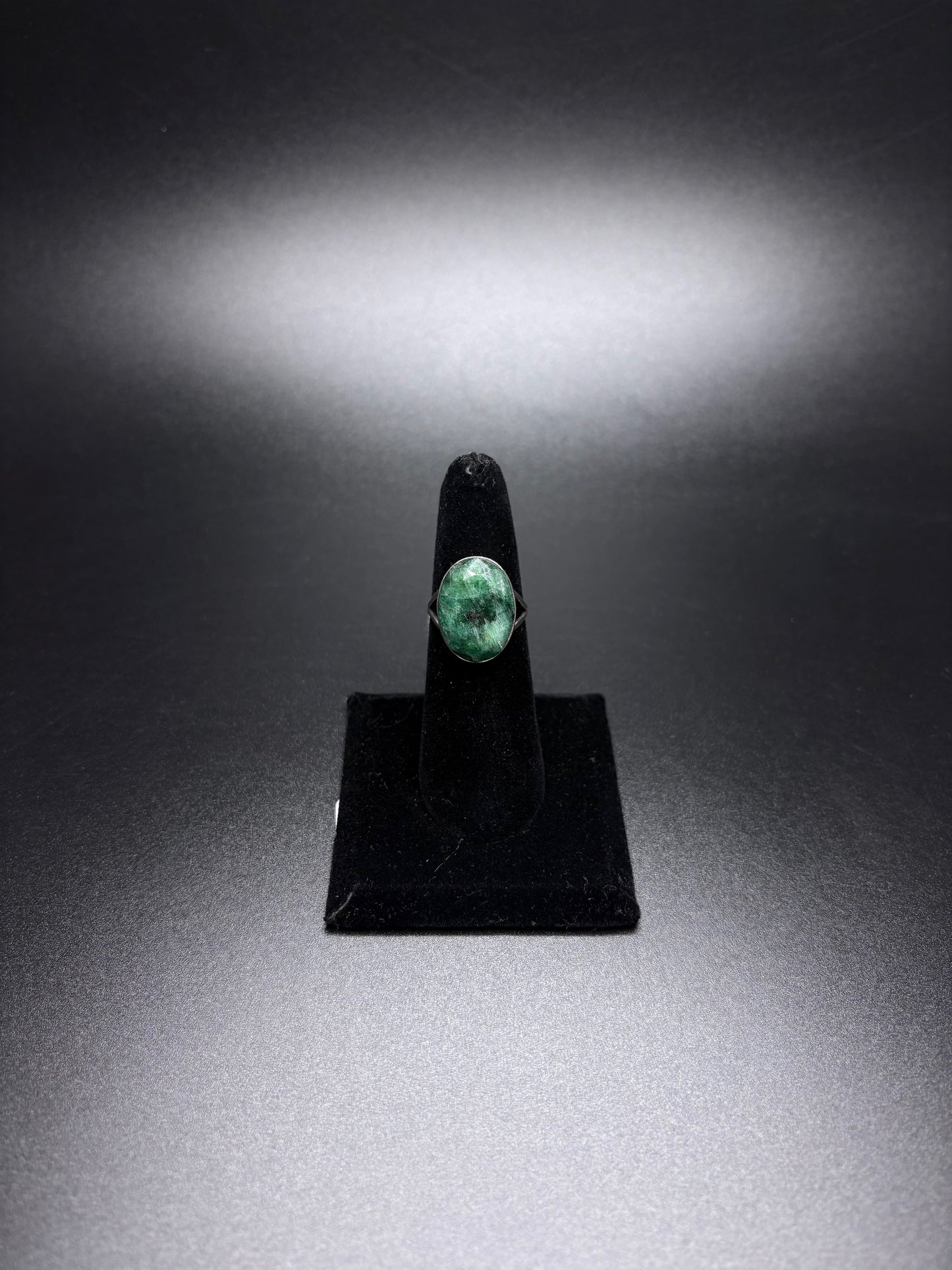 Sterling Silver Emerald Stone Ring