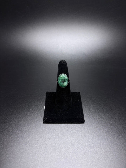 Sterling Silver Emerald Stone Ring