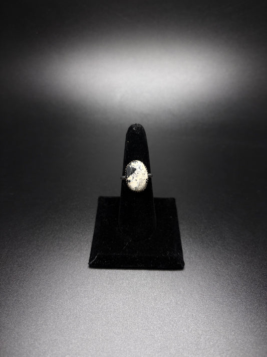 Sterling Silver White Buffalo Ring