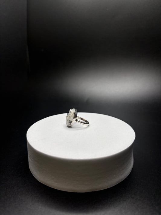 Sterling Silver White Buffalo Ring