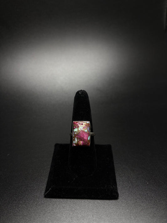 Sterling Silver Pink Spiney Oyster Ring