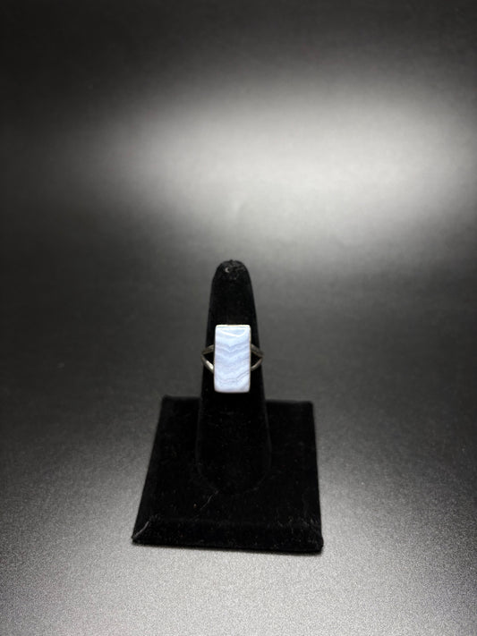Sterling Silver Blue Lace Agate Ring