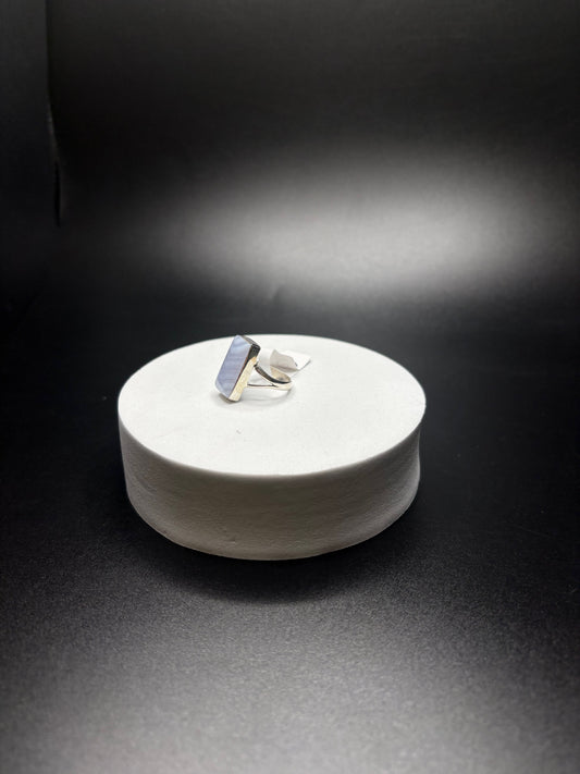 Sterling Silver Blue Lace Agate Ring